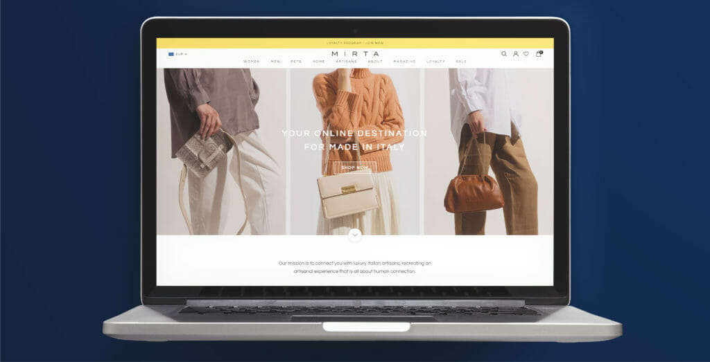 e-commerce di successo Mirta