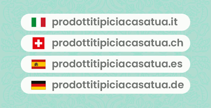domini di primo livello per vendere prodotti tipici all'estero